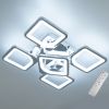 Квадратна золота Led-люстра з пультом на 5 квадратів у кольорі хром, 72 Вт до 15 м² (S8060/4+1HR)