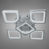 Квадратна золота Led-люстра з пультом на 5 квадратів у кольорі хром, 72 Вт до 15 м² (S8060/4+1HR)