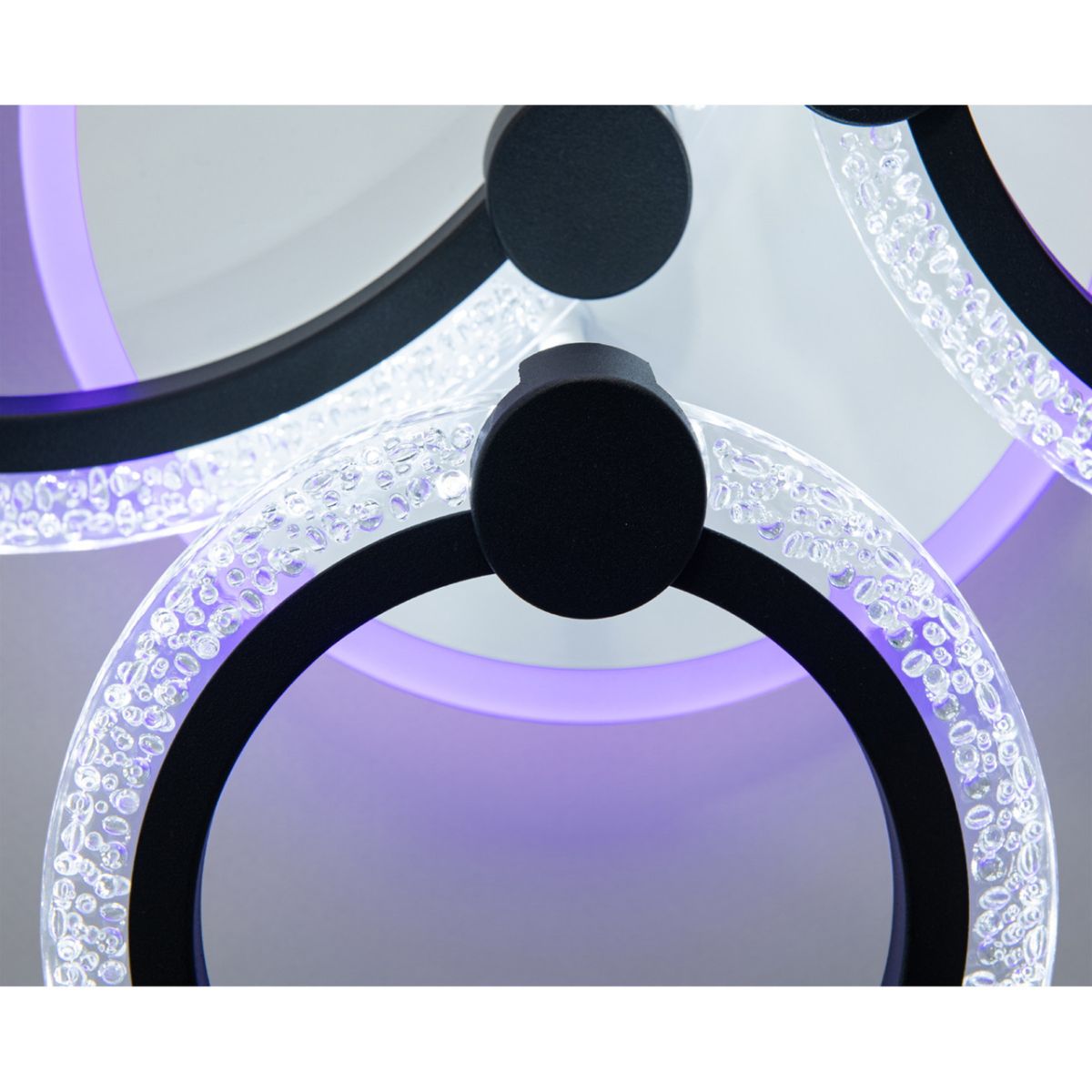 Кругла світлодіодна Led-люстра з RGB-підсвічуванням та пультом, освітлення до 10 м²