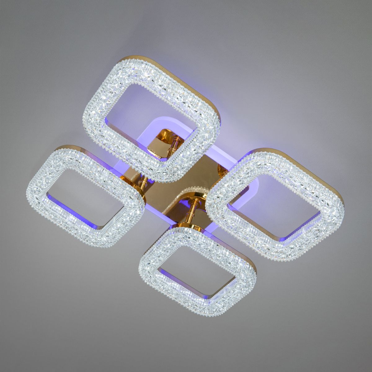 Світлодіодна Led-люстра з пультом на 4 квадрати, освітлення до 10 м²