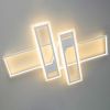 Геометрична Led-люстра з пультом на 4 прямокутника у білому кольорі, 90 Вт до 18 м²