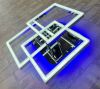 Led люстра стельова до 18 м² геометрична з RGB-підсвіткою 85W срібно-хром (11058/3HR LS)