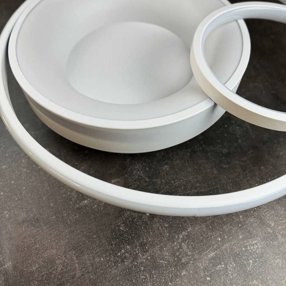 Кругла смарт люстра з пультом до 20 м² у білому кольорі Led 100W (DUOS Wh 220795)