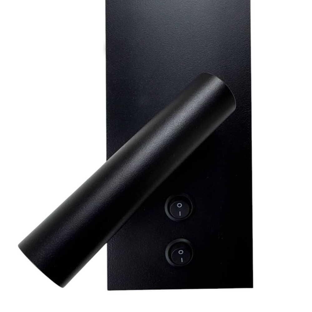 Чорний настінний спотовий Led-світильник BITRIX-W USB+TYPE-C VIOLUX 15W