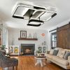 Світлодіодна Led люстра до 25м² з пультом керування LUMINARIA AKRILIKA SQUARE 130W 4S BLACK