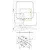 Світлодіодна Led люстра до 25м² з пультом керування LUMINARIA AKRILIKA SQUARE 130W 4S BLACK
