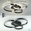 Кругла світлодіодна люстра до 20м² з пультом керування LUMINARIA AKRILIKA ROUND 100W 4R BLACK