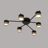 Стельова люстра до 18м² на 6 плафонів чорна GELA 6R BLACK