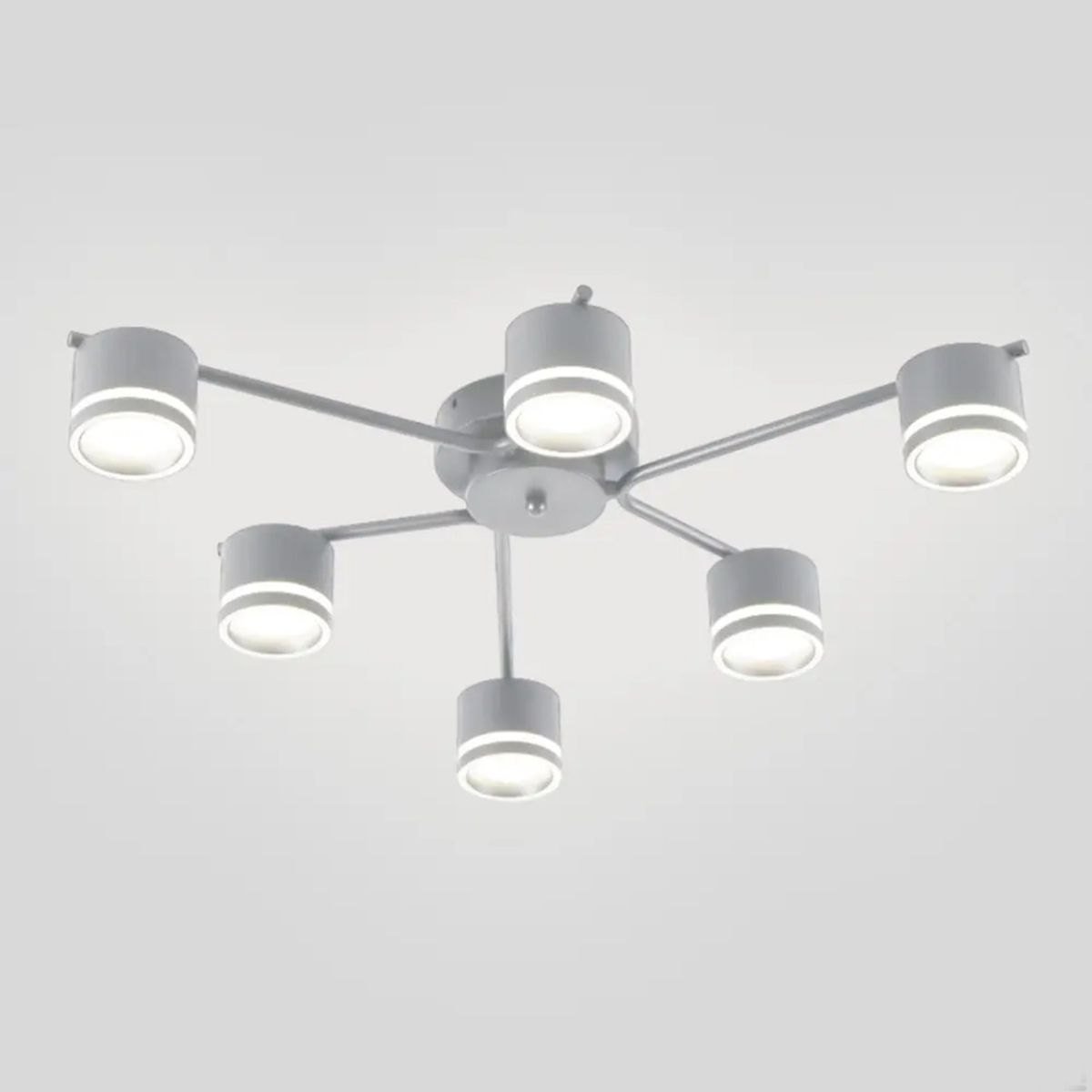 Потолочная люстра до 18м² на 6 плафонов белая GELA 6R WHITE