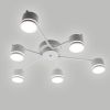 Потолочная люстра до 18м² на 6 плафонов белая GELA 6R WHITE
