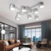 Белая люстра до 25м² под лампу на 8 плафонов GELA 8R WHITE