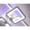Світлодіодна Led-люстра з пультом у білому кольорі квадтратної форми до 15 м²