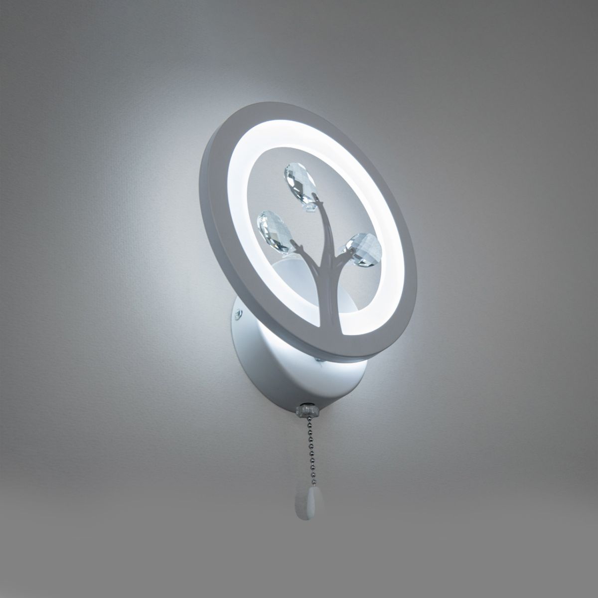 Настінне біле Led-Бра круглої форми 8135/1WH