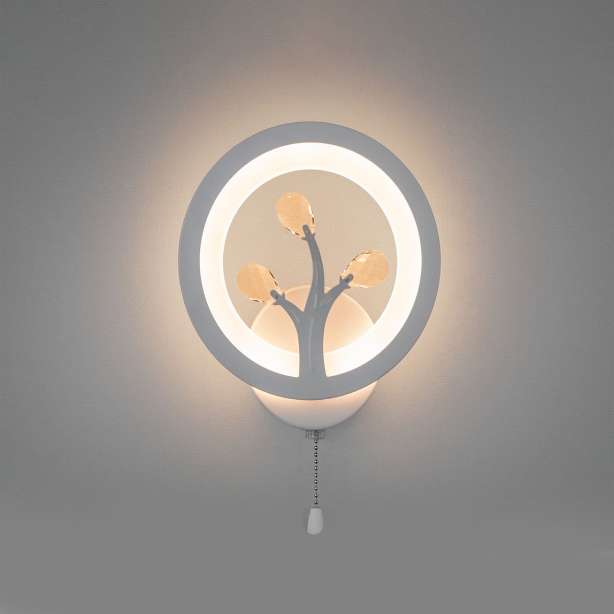 Настінне біле Led-Бра круглої форми 8135/1WH
