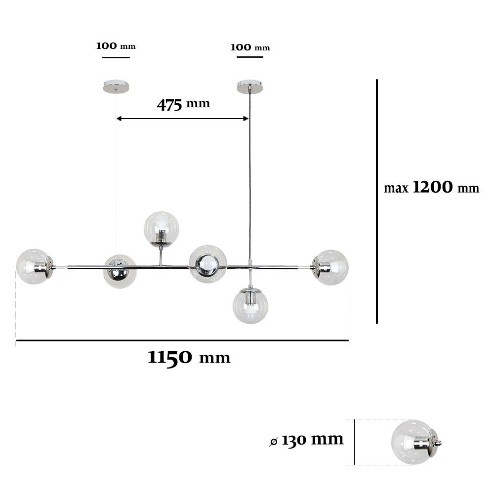 Люстра 7529802-6 CR+CL