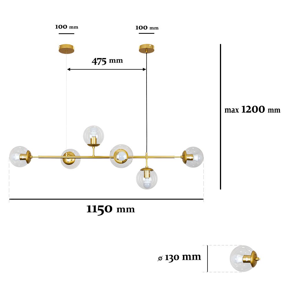 Люстра 7529802-6 GD+CL