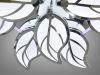 Світлодіодна Led люстра на площу до 30 м² колір хром з пультом потужність 180W (8028/8+4 HR)