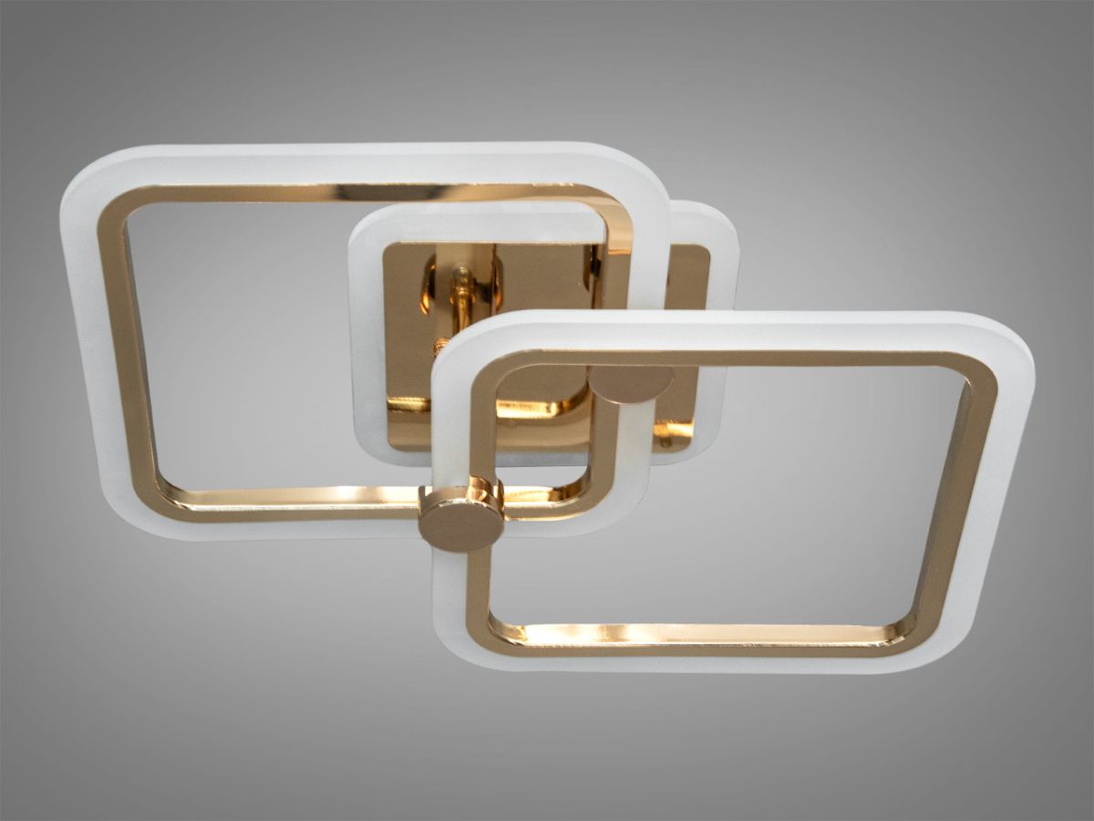 Золота Led-люстра з пультом  до 10 м² (8208/2G LED 3color dimmer)