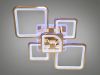 Квадратна золота Led-люстра з пультом 95 Вт на 5 квадратів до 18 м² (8060/2+3G LED 3color)