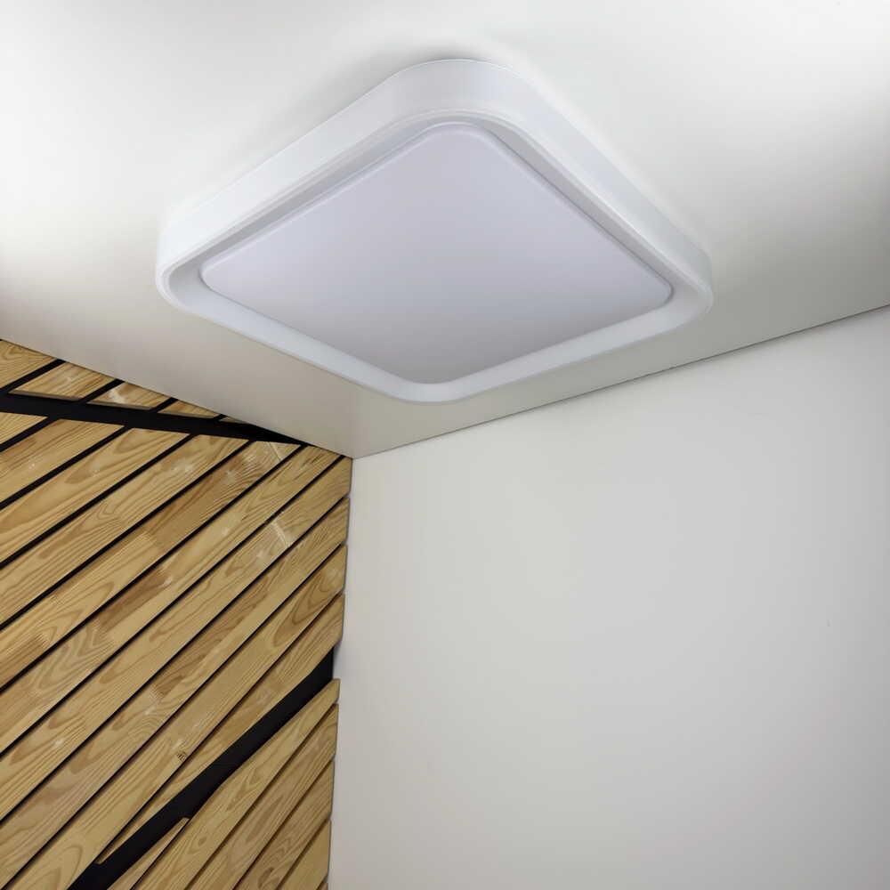 Стельовий LED світильник 70 Вт квадратної форми до 18 м² (Violux MILAN 70W 4500K)