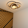 Світлодіодна Led люстра 100W з пультом, чорна, освітлення до 20 м² FORSAGE