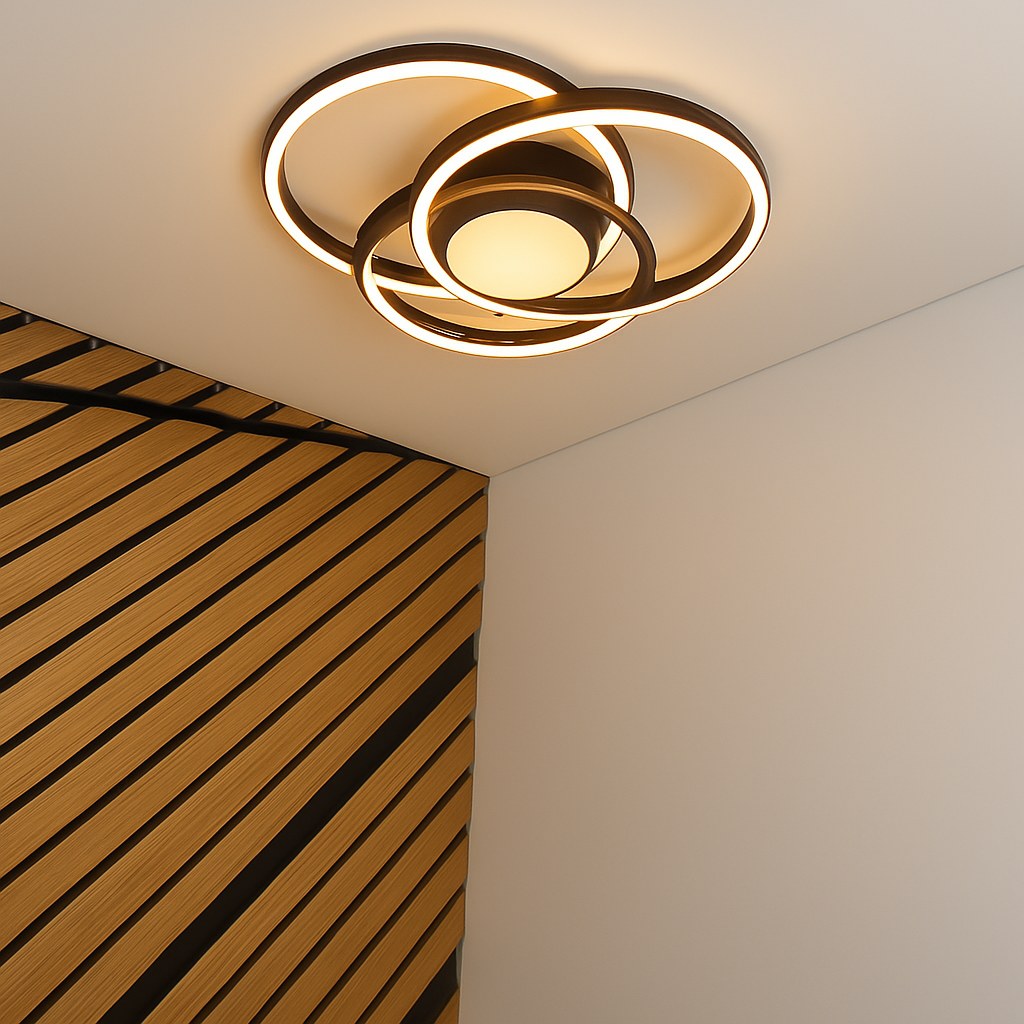 Світлодіодна Led люстра 100W з пультом, чорна, освітлення до 20 м² FORSAGE