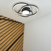 Світлодіодна Led люстра 100W з пультом, чорна, освітлення до 20 м² FORSAGE