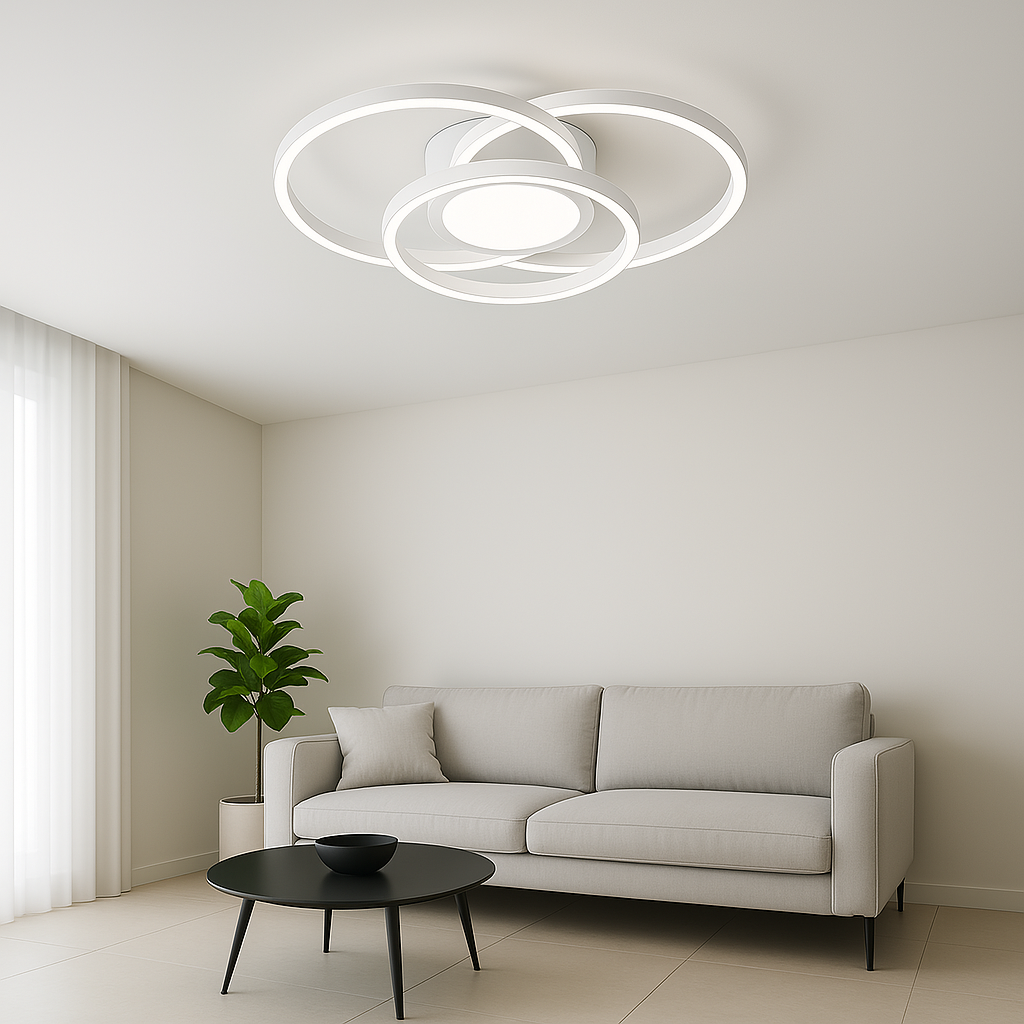 Led люстра 100W з пультом у білому кольорі освітлення до 20 м² FORSAGE