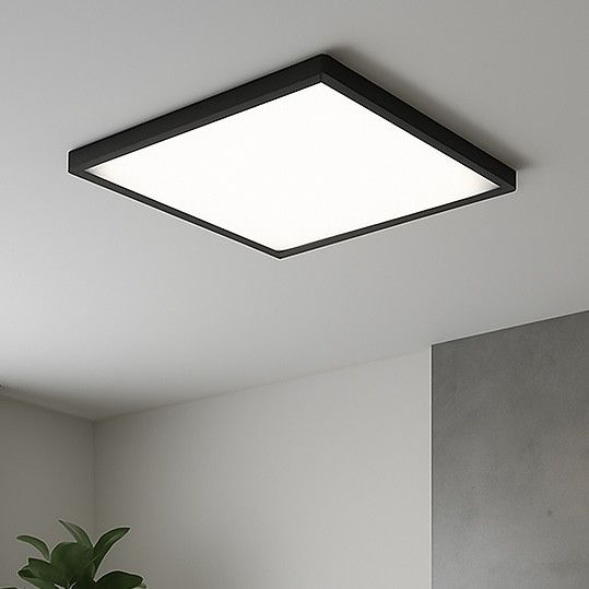 Квадратний стельовий Led-світильник до 15 м² чорного кольору MILLENNIUM BL Violux 38W 4200К