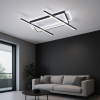 Сучасна LED люстра до 25м² з пультом у чорно-білому корпусі 182W (V K38627-4 BK+WH)
