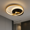 Кругла Led-люстра 90W чорно-золотого кольору до 15 м² (87-9305/R2 PLG+BK)