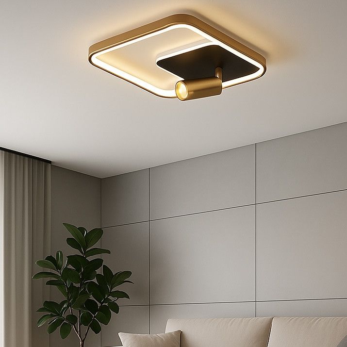 Світлодіодна Led люстра 15 м² чорно-золота 75W (9305/S PLG+BK)