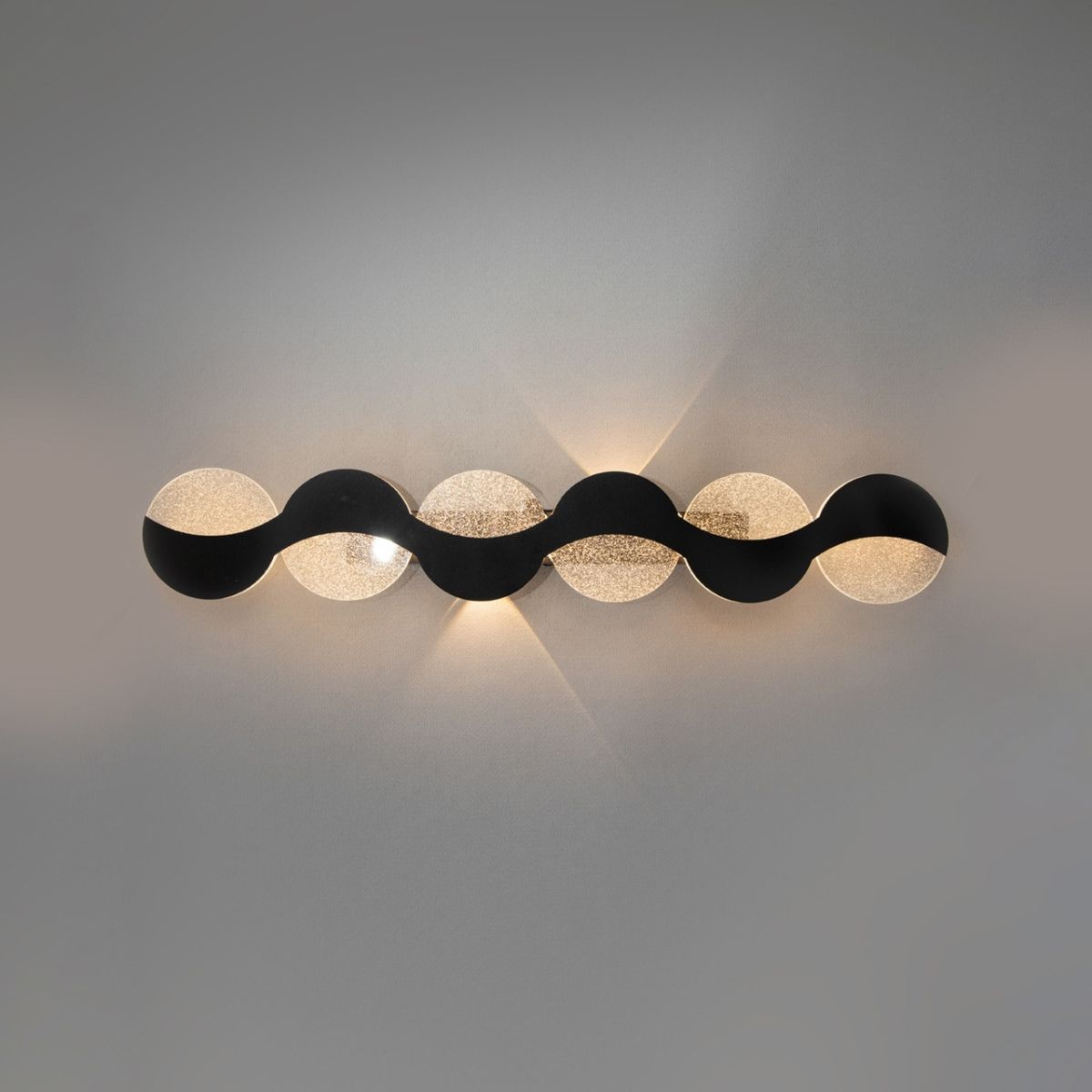 Чорне сучасне світлодіодне Led-Бра 60 см (9091/600BK)
