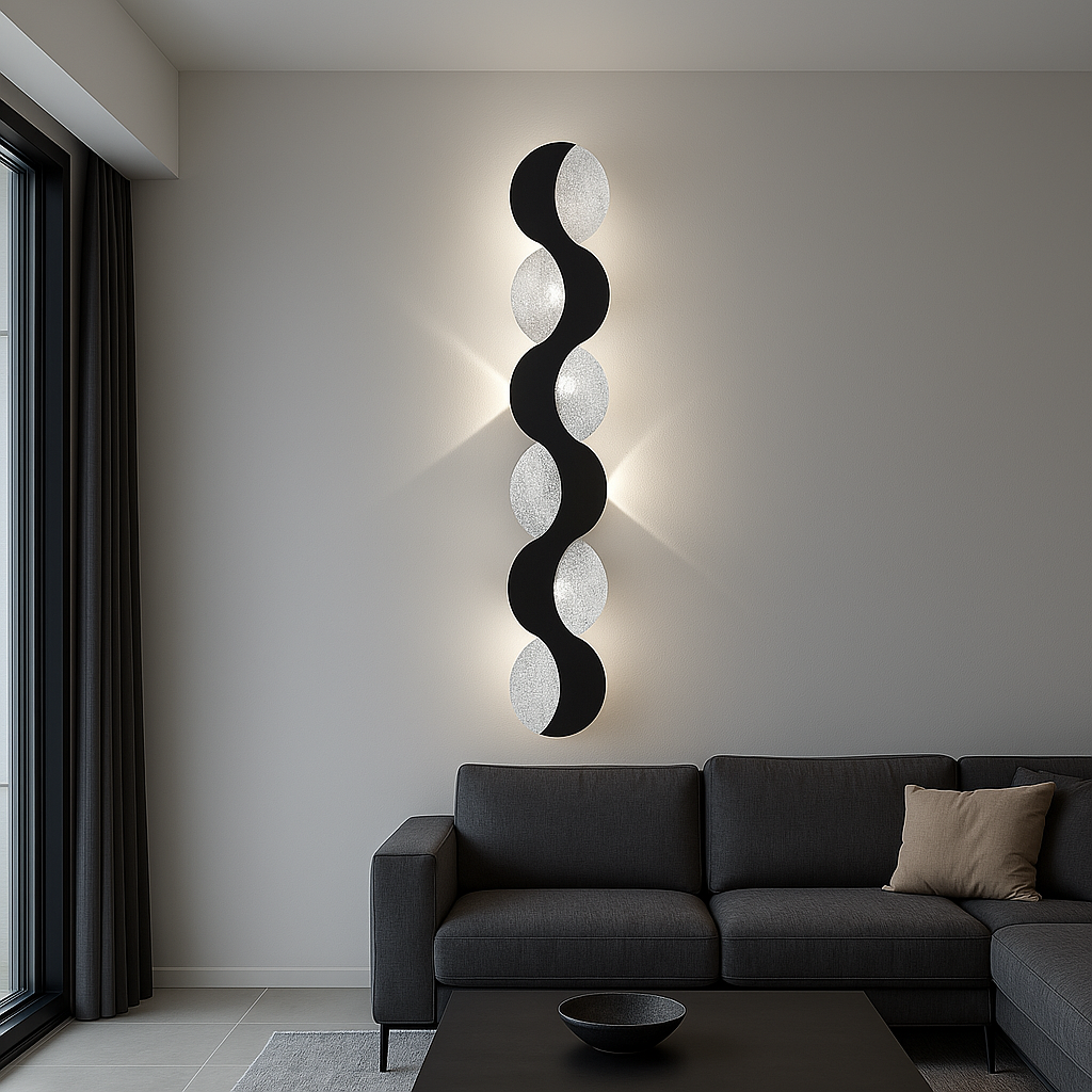 Чорне сучасне світлодіодне Led-Бра 60 см (9091/600BK)