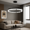 Чорна підвісна Led люстра 50W із акриловим розсіювачем Modern Minimalist Black (2001/60BK)