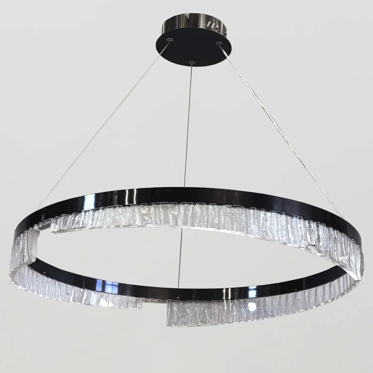 Чорна підвісна Led люстра 50W із акриловим розсіювачем Modern Minimalist Black (2001/60BK)