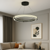 Сучасна LED-люстра-кільце MB240118/60BK (Чорна, 60 см)