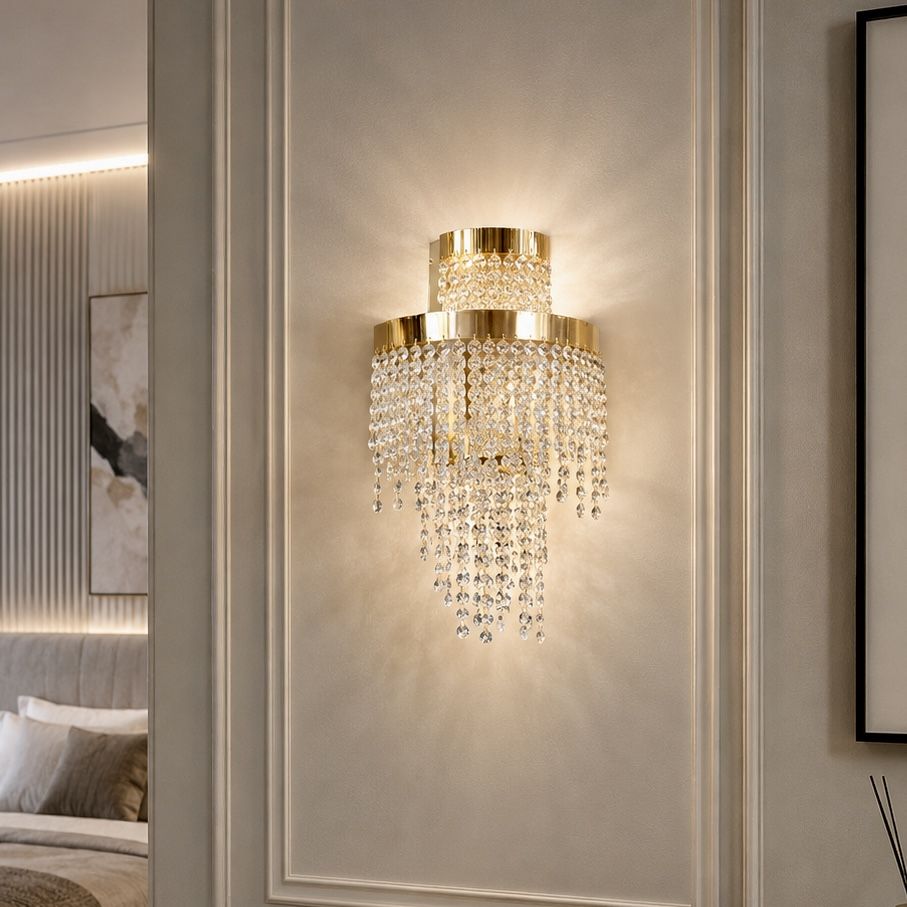 Кришталеве Led бра  у золотому кольорі (376/B WALL GD)