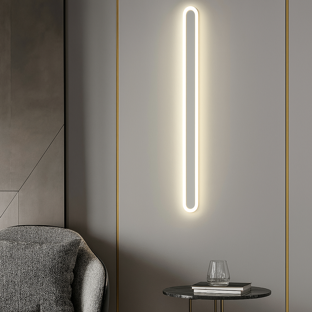 Біле лінійна настінне Led бра 80 см  Minimalism Line White 20W  (6334/80WH)