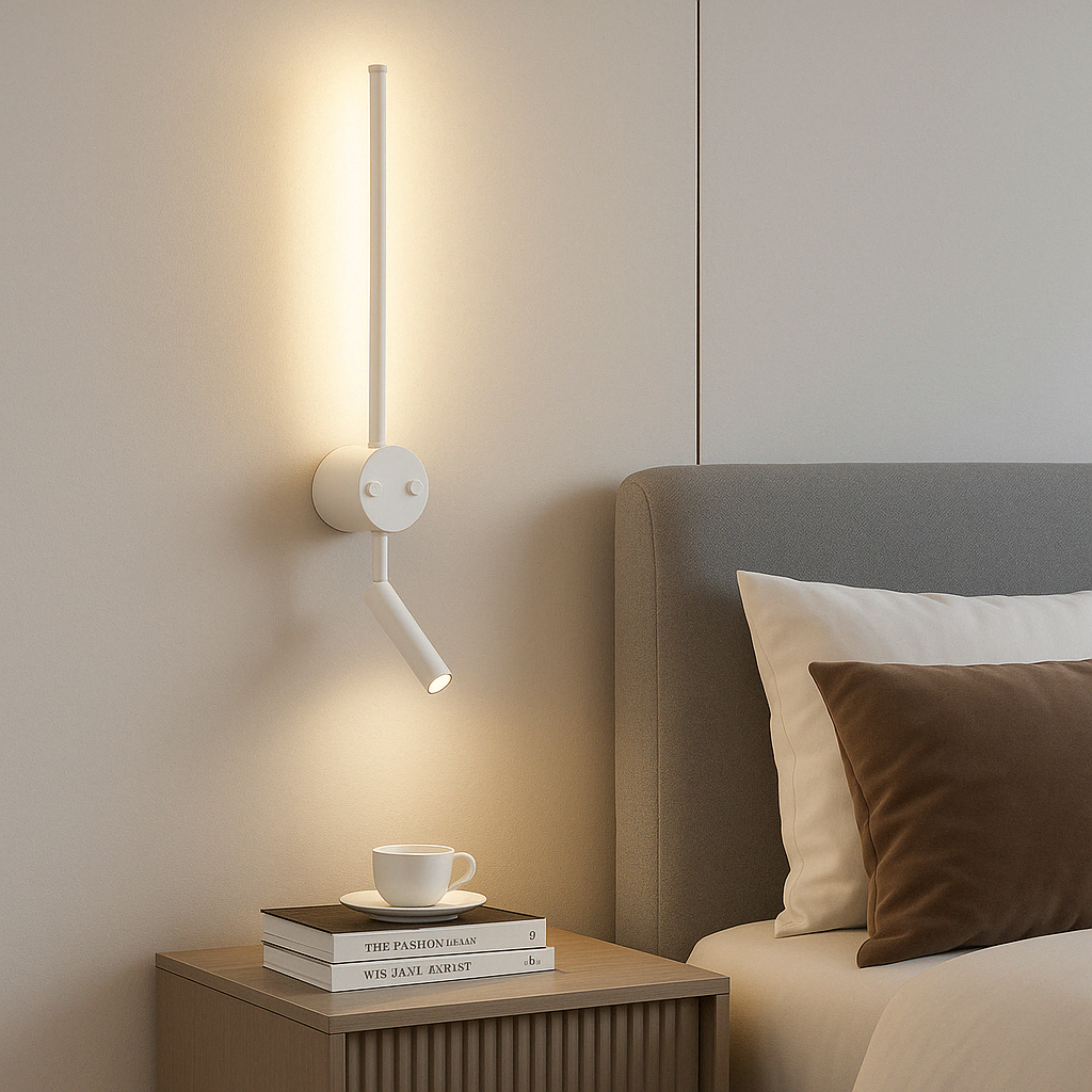Видовжений настінний Led-світильник у білому корпусі POINTER-P VIOLUX 8W 4200K