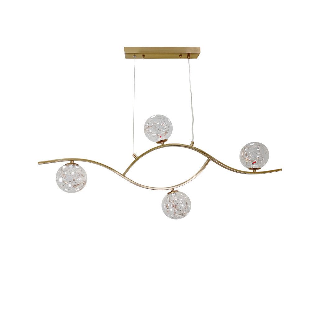 Дизайнерська видовжена LED люстра у кольорі бронза 17W "Organic Branch" (9098078-4)