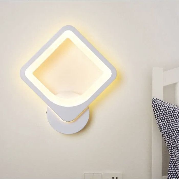 Квадратное Led бра настенное белого цвета TETRA S 22 Вт
