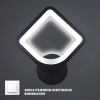 Квадратное Led бра настенное черного цвета TETRA S 22 Вт