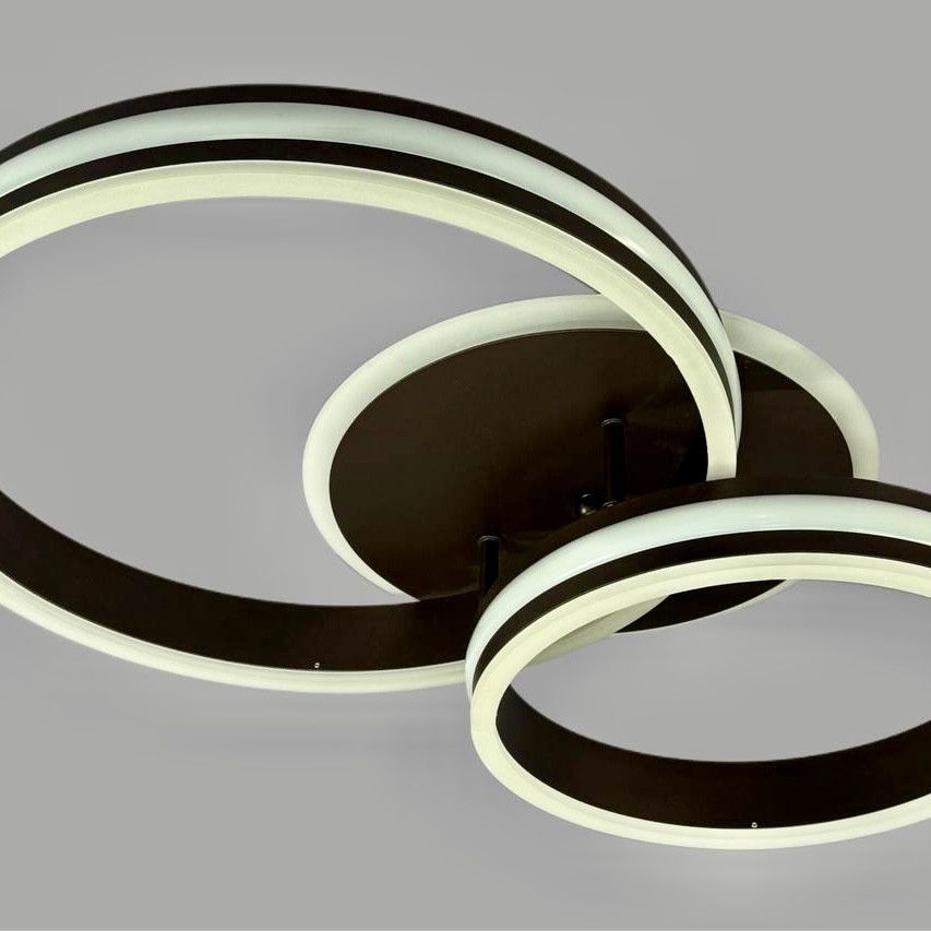 Світлодіодна Led люстра до 18 м² два кільця 55041/2ВВ CF
