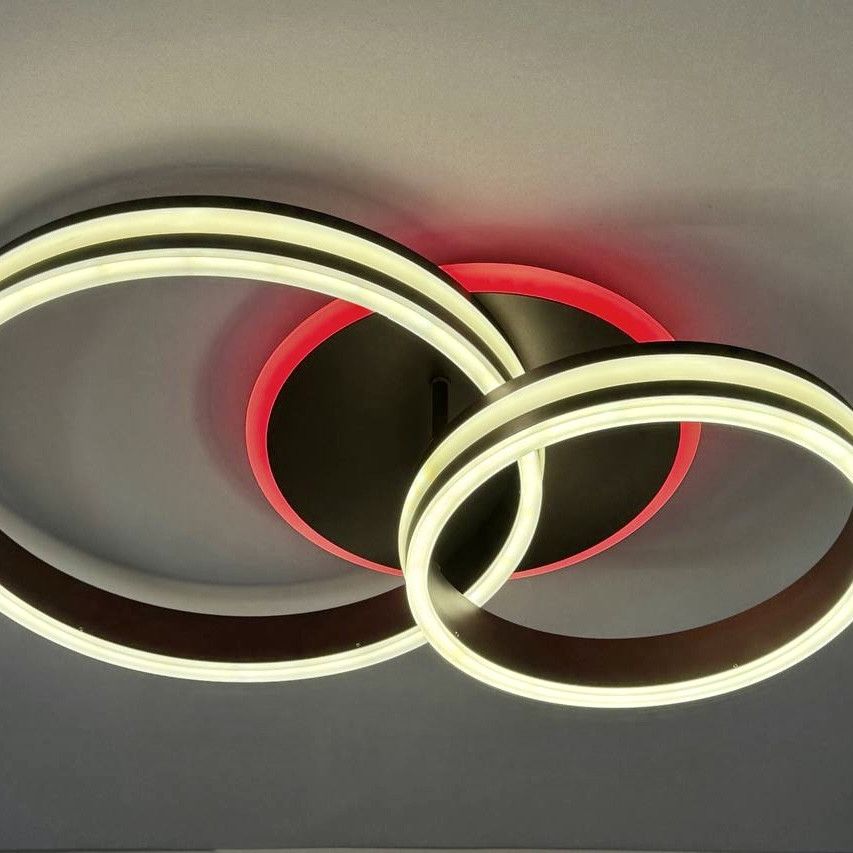 Світлодіодна Led люстра до 18 м² два кільця 55041/2ВВ CF