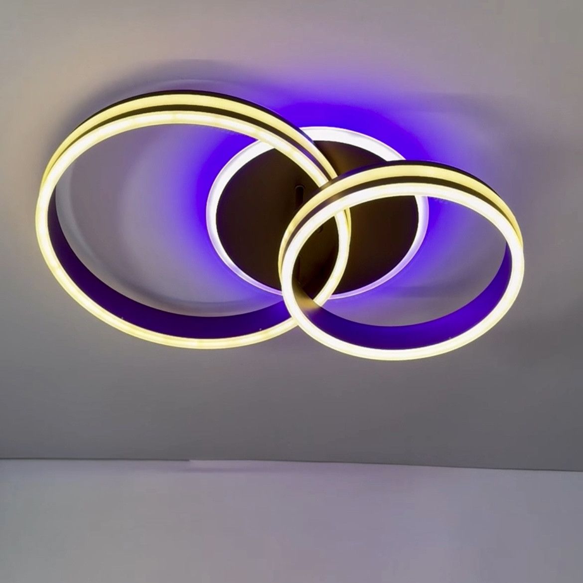Світлодіодна Led люстра до 18 м² два кільця 55041/2ВВ CF