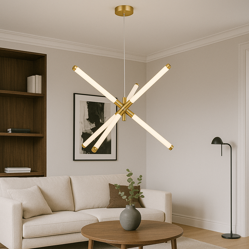 Дизайнерський LED підвіс у стилі мінімалізм "Geometria Bronze" (7813155-1 AB)