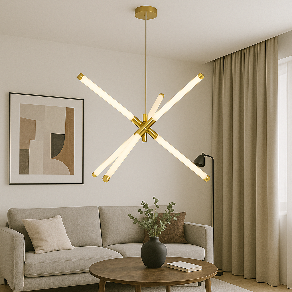 Дизайнерський LED підвіс у стилі мінімалізм "Geometria Bronze" (7813155-1 AB)
