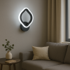 Настенный Led светильник бра форма лепесток черный AZALIA 10W R BLACK/WHITE