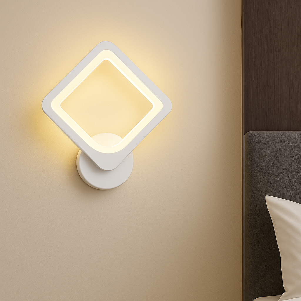 Квадратное Led бра настенное белого цвета TETRA S 22 Вт